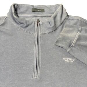 Turtleson Quarter Zip Sweater Mens XL Blue Pullover Embroidered Golf Preppy